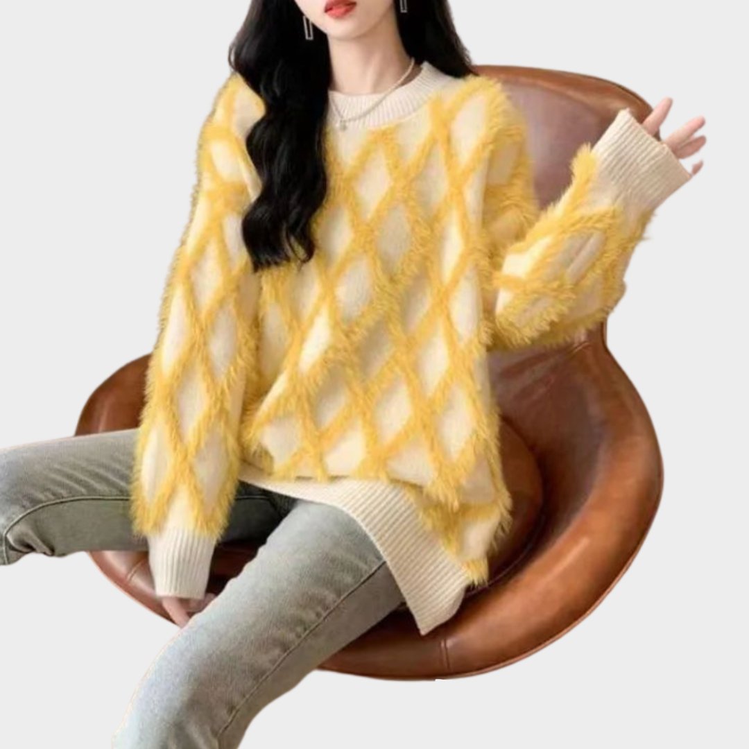 Women’s Knit Sweater – Loose Fit – Long Sleeves – Soft & Warm – Pullover Style – Multiple Colours