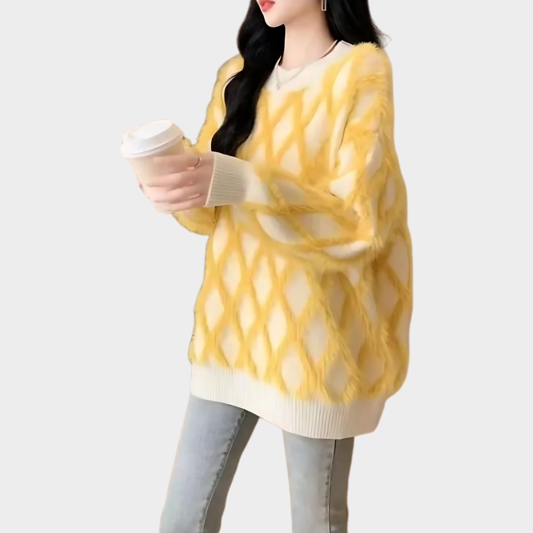 Women’s Knit Sweater – Loose Fit – Long Sleeves – Soft & Warm – Pullover Style – Multiple Colours
