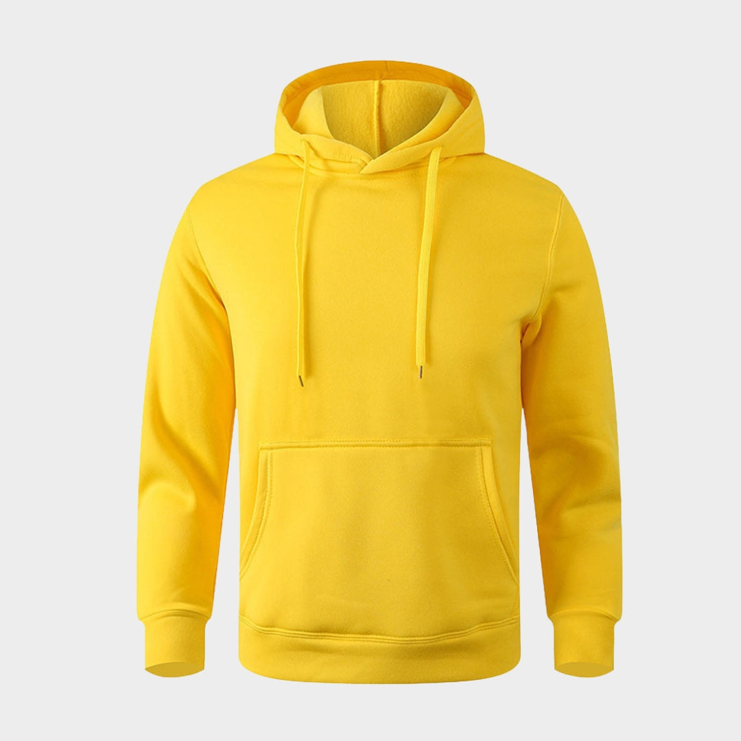 Warm Casual Hooded Sweatshirt for Men – Multi-color Streetwear, Cotton Blend