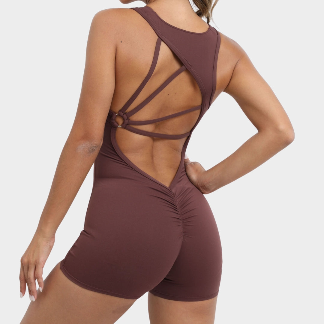 Women's Padded Sports Jumpsuit - High Elastic Gym & Yoga Bodysuit - Breathable Fitness Wear - Multiple Colours