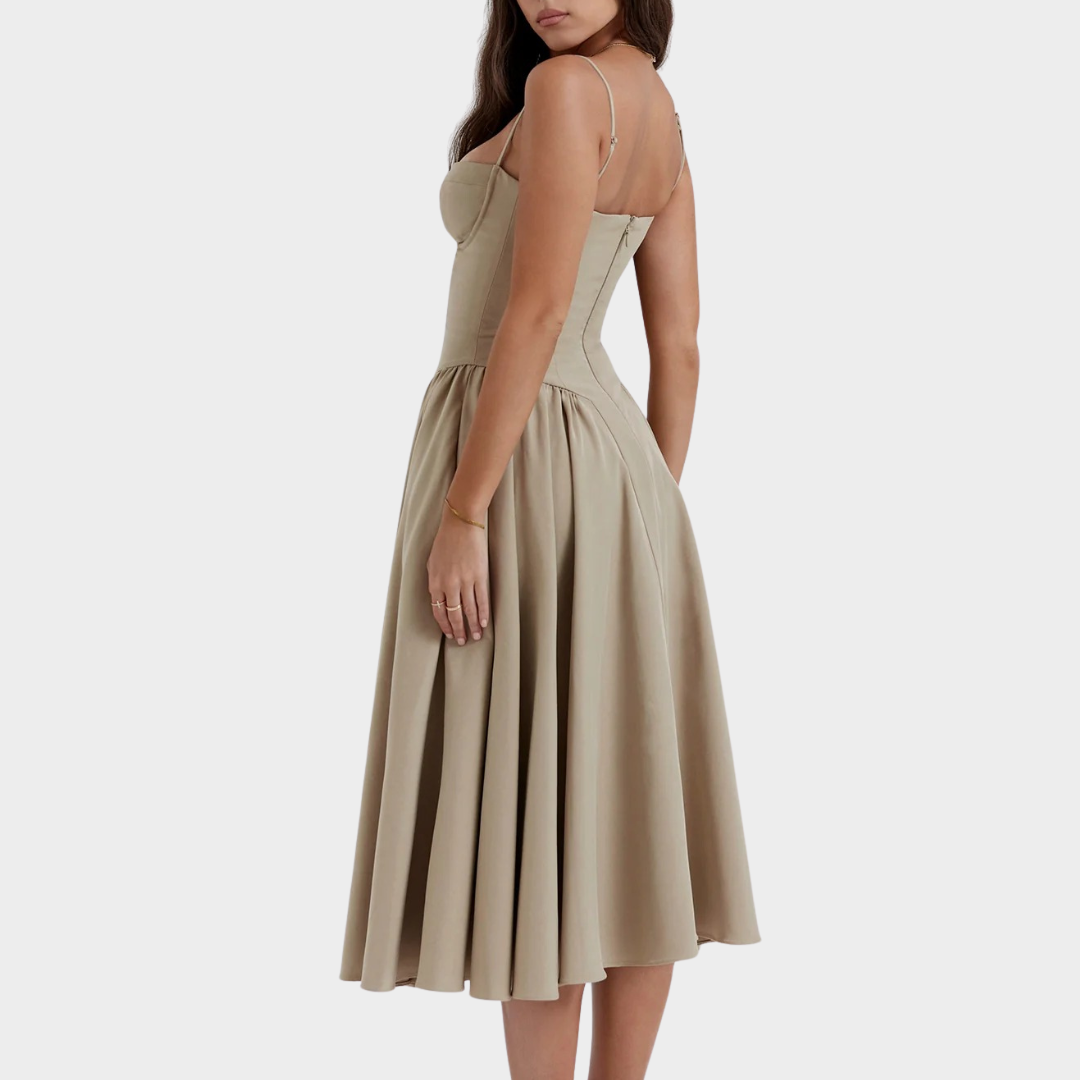 Women’s Long Dress – French Vintage Court Style – Sleeveless Tank Design – Elegant Flowing Fit – Multiple Colours