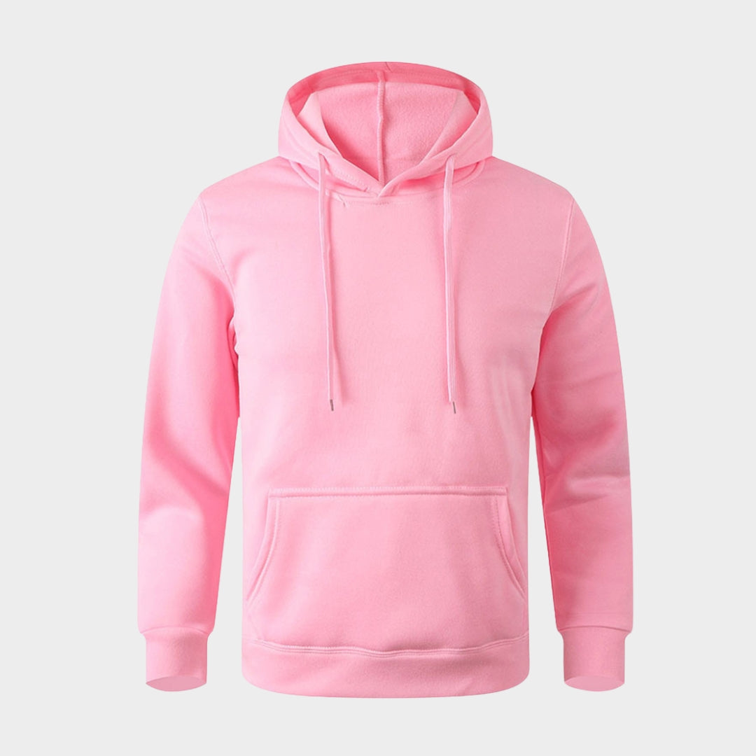 Warm Casual Hooded Sweatshirt for Men – Multi-color Streetwear, Cotton Blend