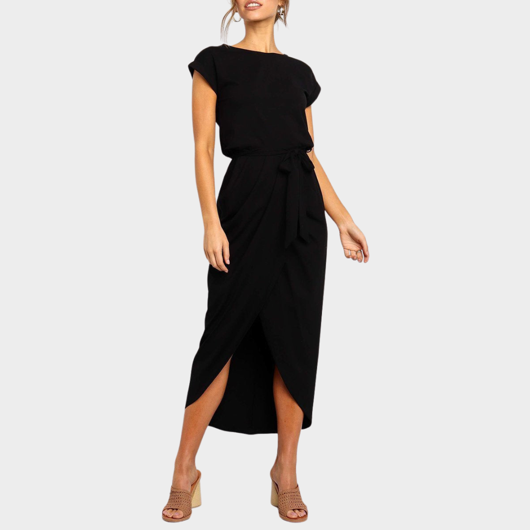 Women's Midi Dress – Adjustable Waist Belt – Elegant Fit – Soft & Comfortable – Multiple Colours