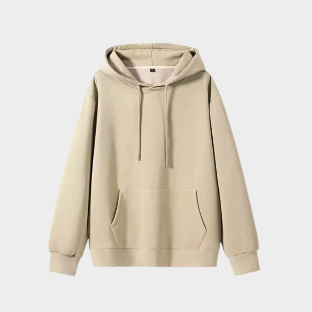 Men's Heavyweight Cotton Hoodie – Casual Pullover Sweatshirt, Loose Fit Long Sleeve Top (White, Black and More)