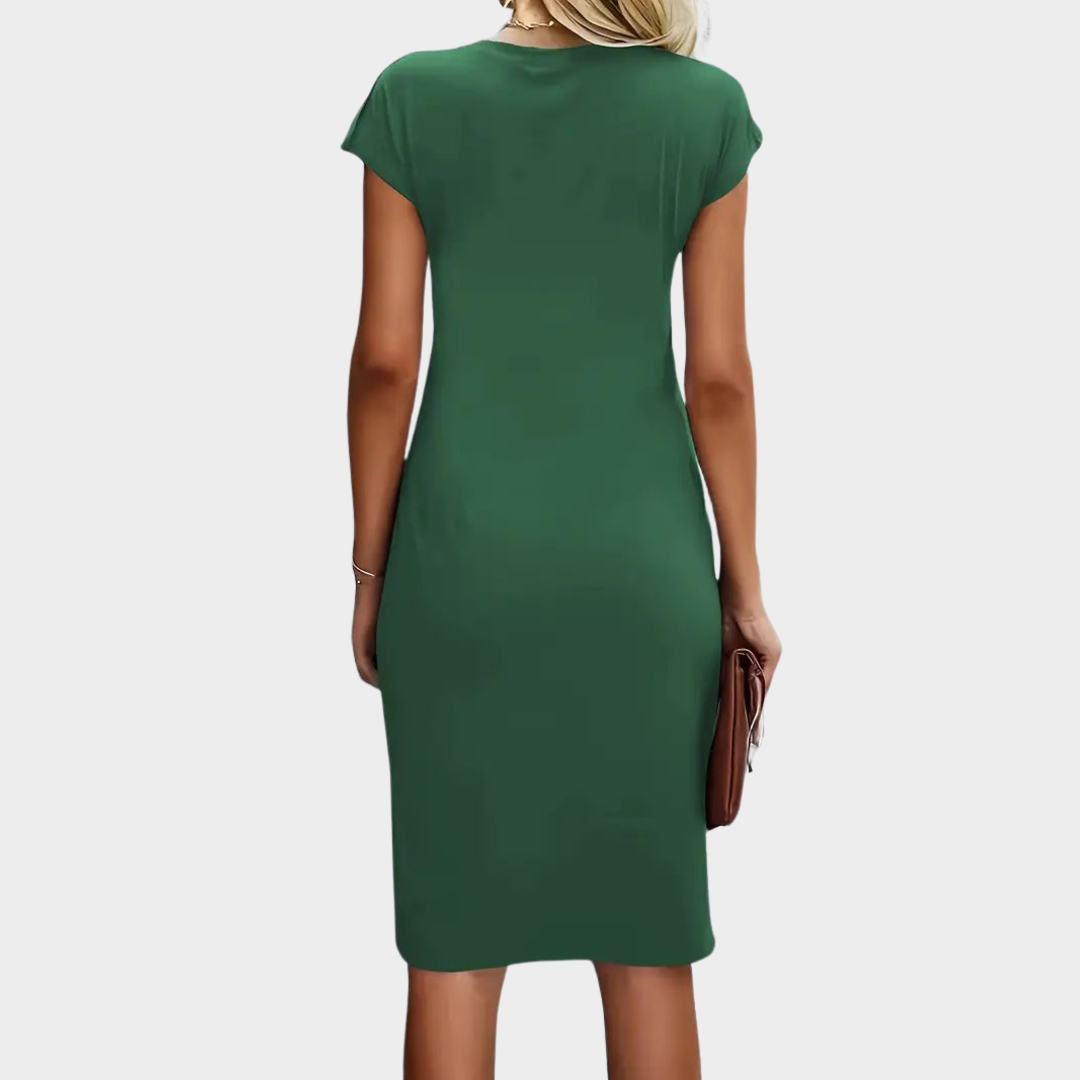 Women's Elegant Scoop Neck Dress – Classic Fit – Timeless & Versatile – Soft & Comfortable Fabric – Multiple Colours