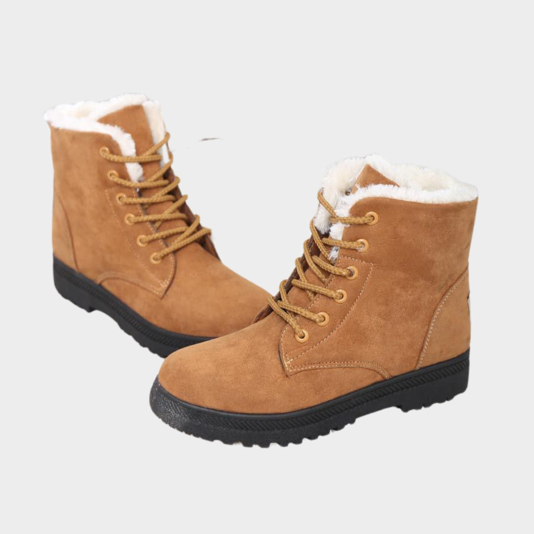 Women’s Snow Plush Winter Boots - Flat Platform Keep-Warm Shoes, Fashionable and Comfortable, Yellow, Black, and More