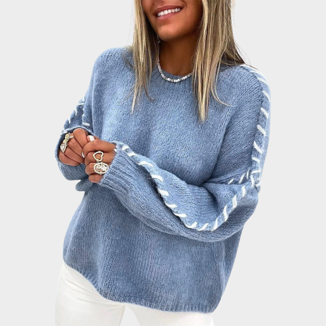 Women Knitted Sweater – Loose Fit O Neck Long Sleeve Pullover with Elegant Comfortable Design for Casual Streetwear and Everyday Warmth – Multiple Colours