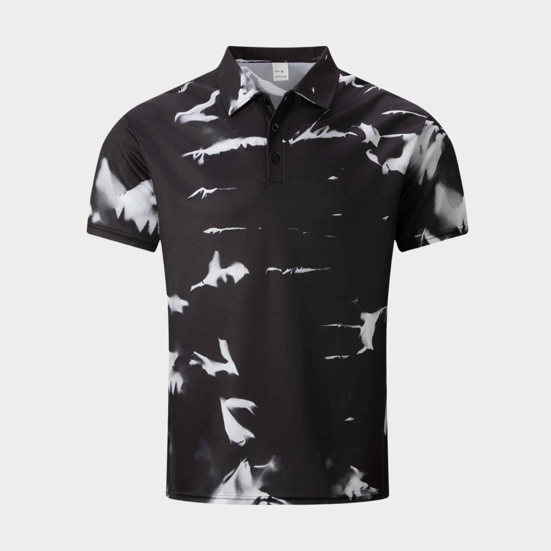 Men's Polo Shirt – Digital Print – Short Sleeve – Lapel Collar – Cotton Blend – Multiple Colours