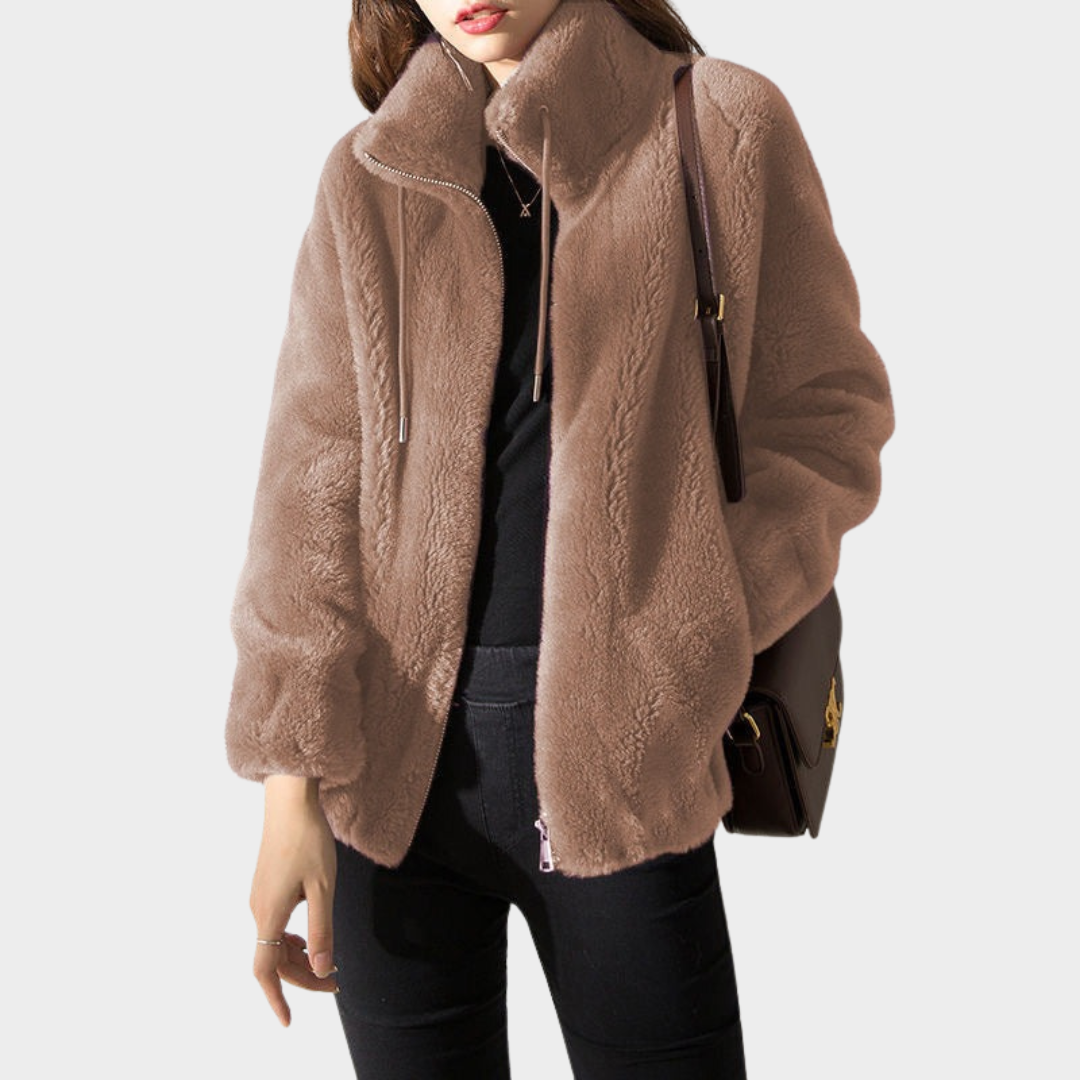 Women’s Fleece Jacket – Double-Sided Coral Fleece Thickened Soft Cozy Cardigan Outerwear – Multiple Colours