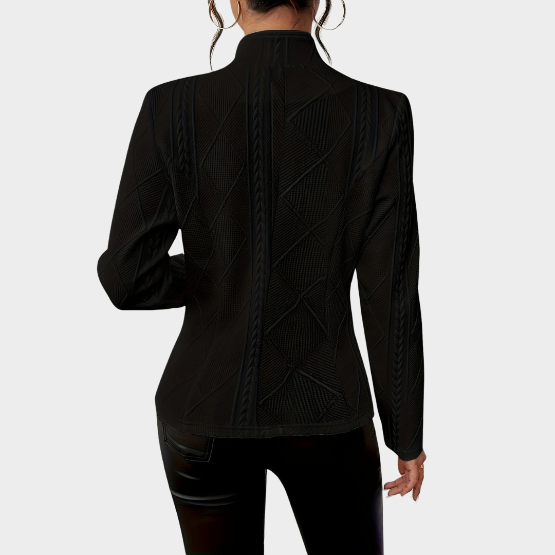 Women's Blazer – Knitted Fabric – Button Detail – Elegant & Comfortable – Multiple Colours