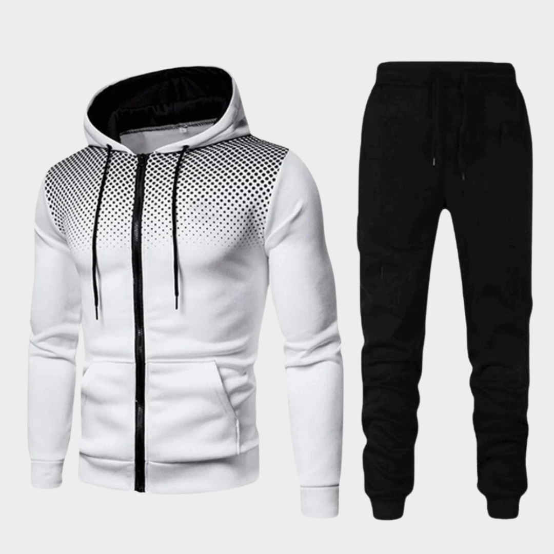 Men's Tracksuit – Zipper Hooded Sweatshirt & Sweatpants – Casual Jogging Set – Comfortable Fit – Multiple Colours