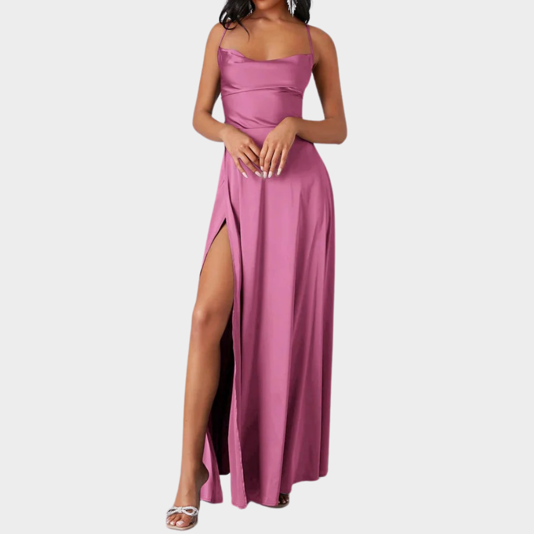 Women’s Tank Maxi Dress – Waist-Fitted Slimming Open-Back Bodycon – Polyester Elastane Blend – Multiple Colours