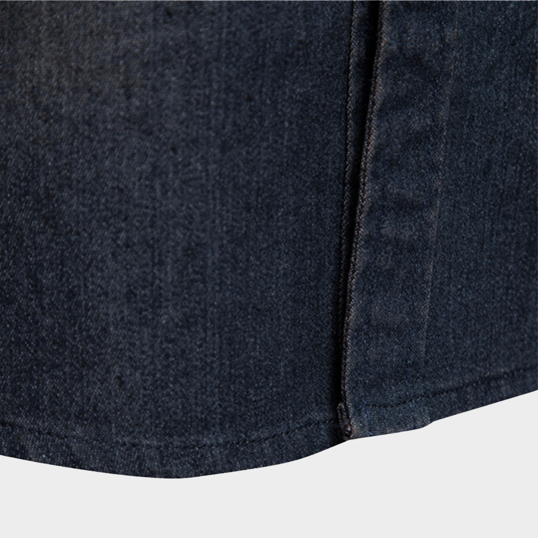 Men's Denim Shirt - Long Sleeve - 100% Cotton - Business Casual - Multiple Colours