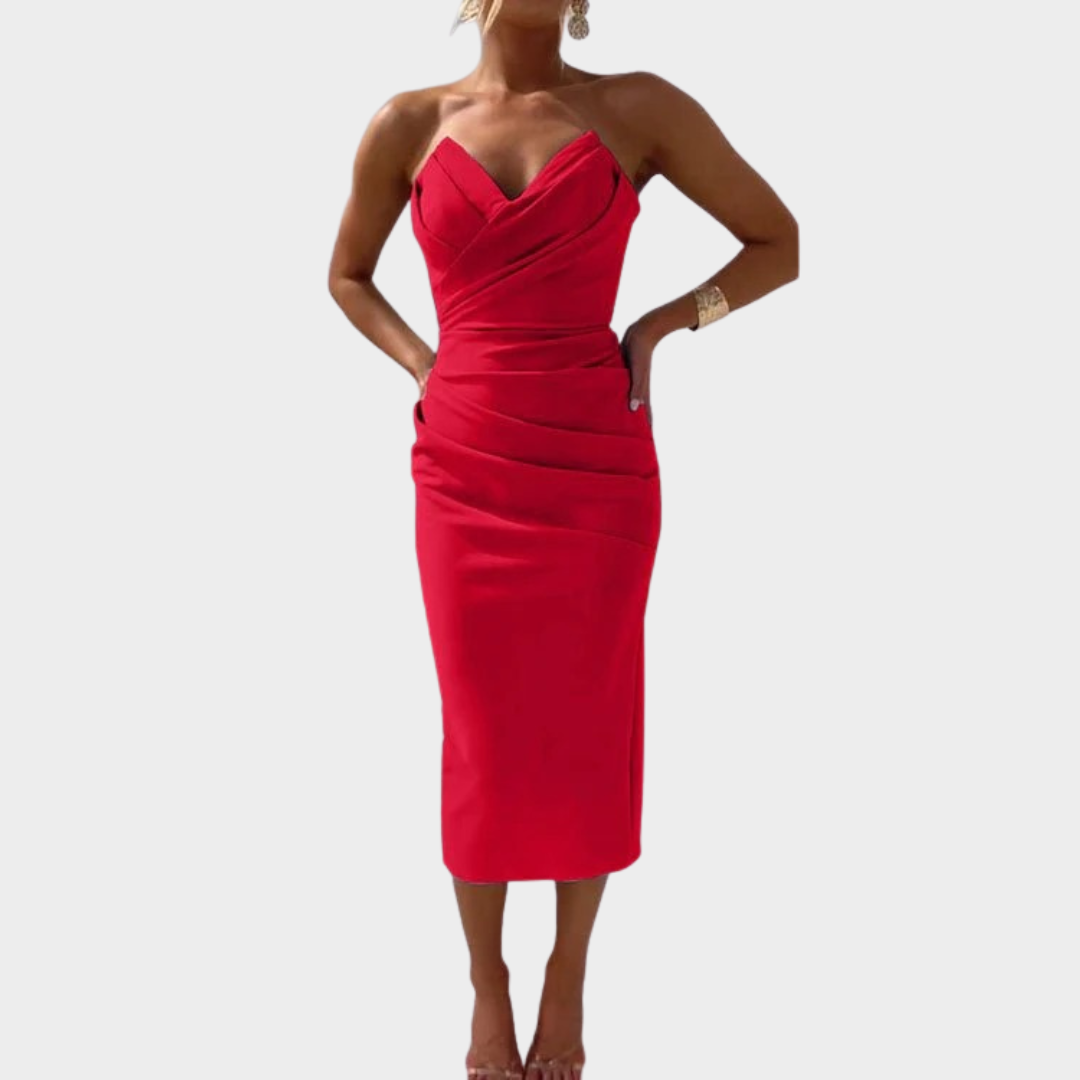Women’s Sleeveless Dress – Slim Fit – High Waist – Solid Colour – Elegant Party Style – Multiple Colours