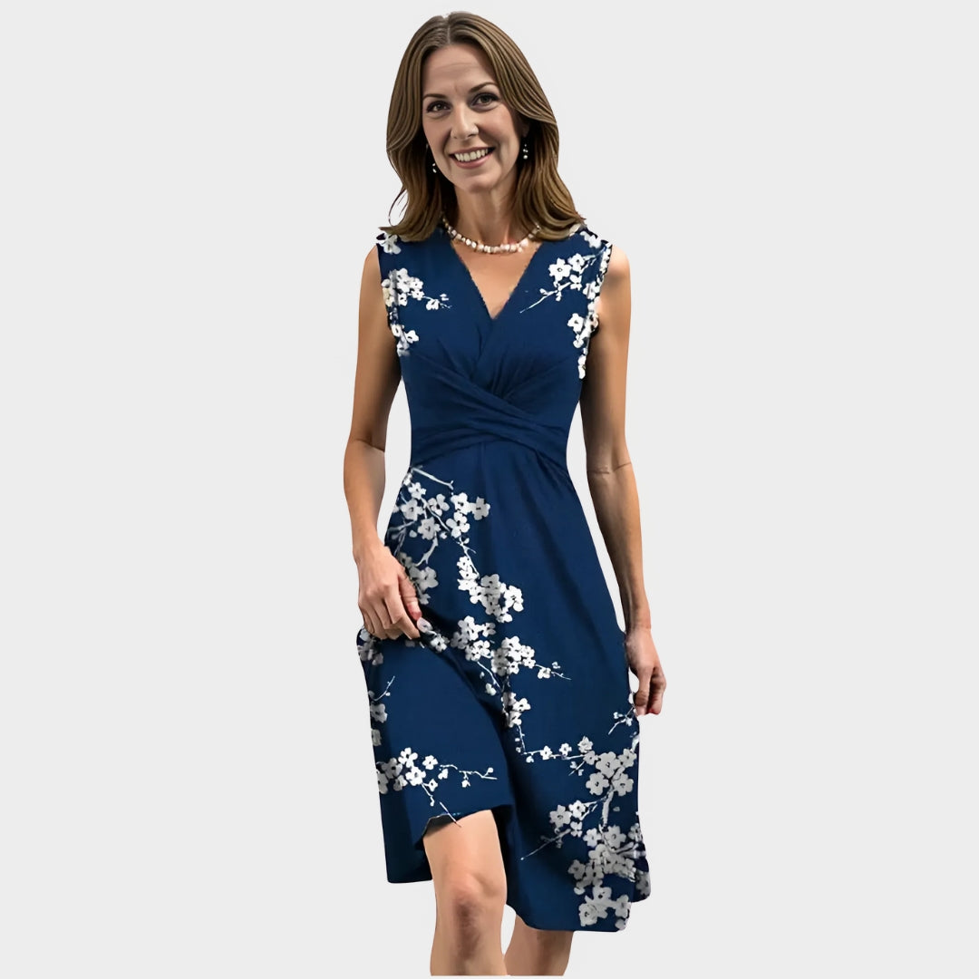 Women - Knee-Length Midi Dress - Sleeveless - Elegant & Comfortable - Multiple Colours