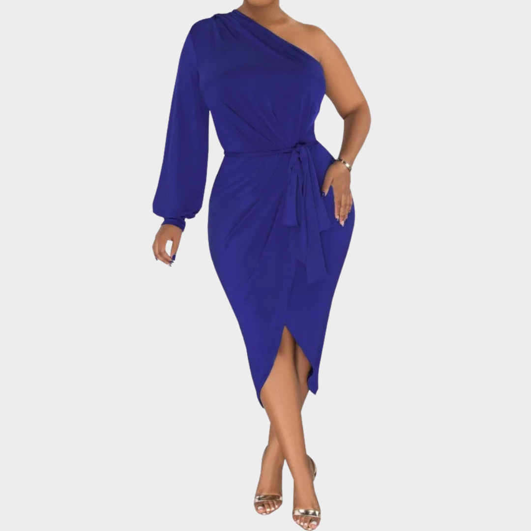 Women’s Off-Shoulder Bodycon Mini Dress – Slim Fit Solid Colour Party Nightclub Style – Multiple Colours