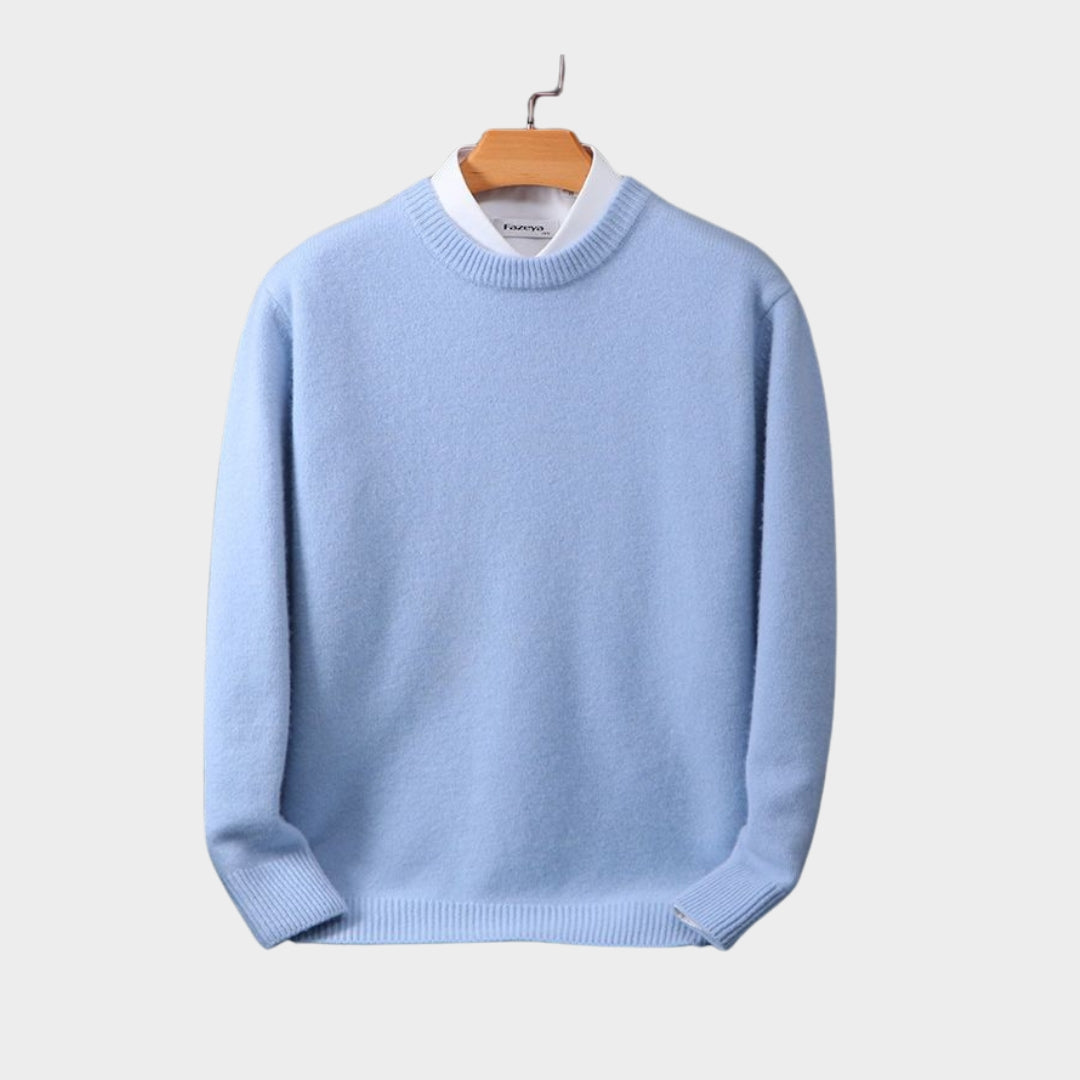 Men's Cashmere Sweater – Soft Warm Oversized O-neck Knitted Pullover