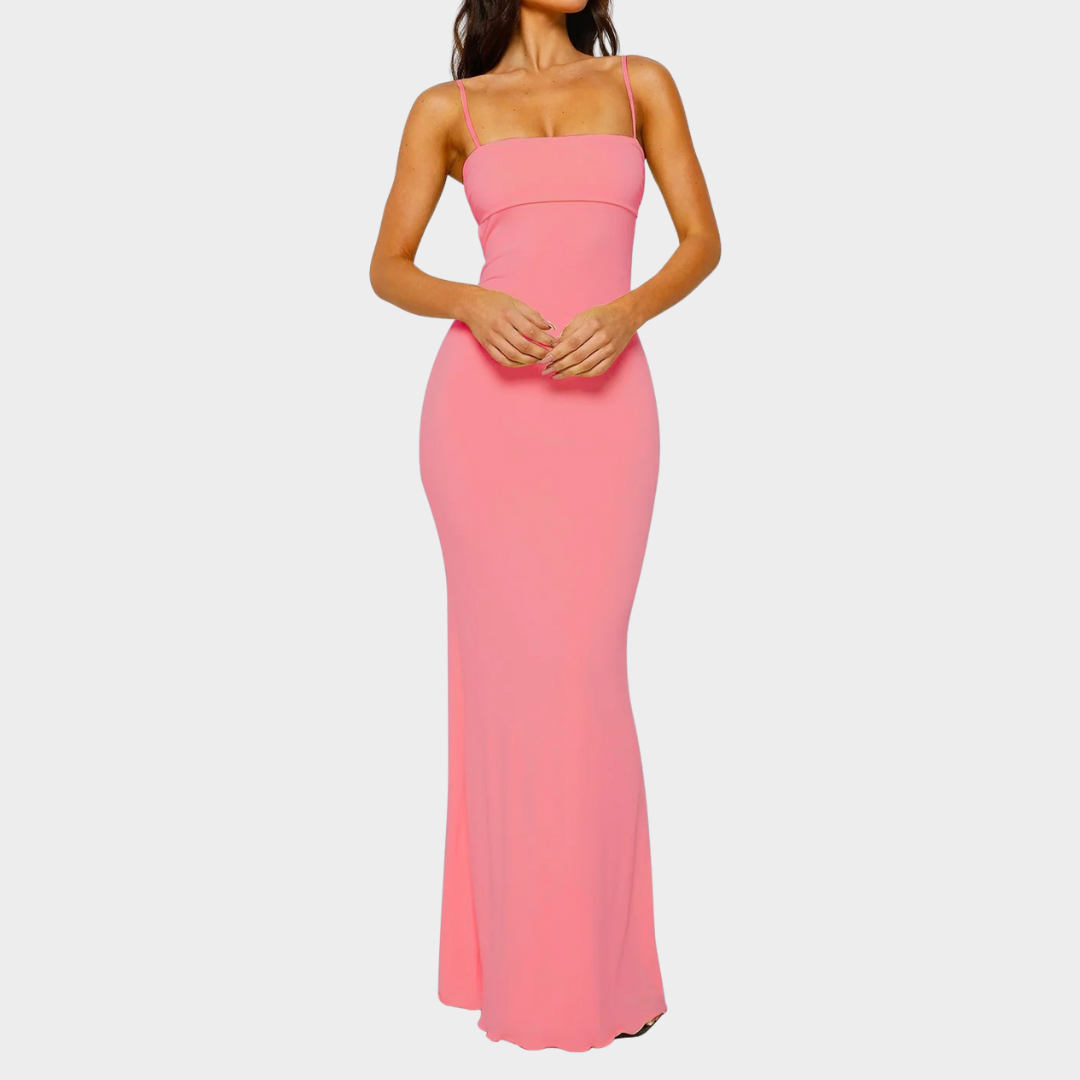 Women’s Slim Fit Tank Dress – Double Layer Open Back Bodycon Style – Multiple Colours