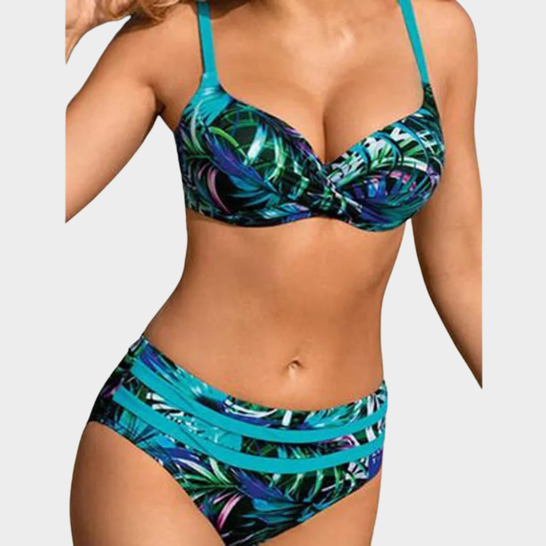 Women Push Up Bikini Set – Brazilian Style Two-Piece Swimwear – Supportive Fit with Comfortable Fabric – Blue
