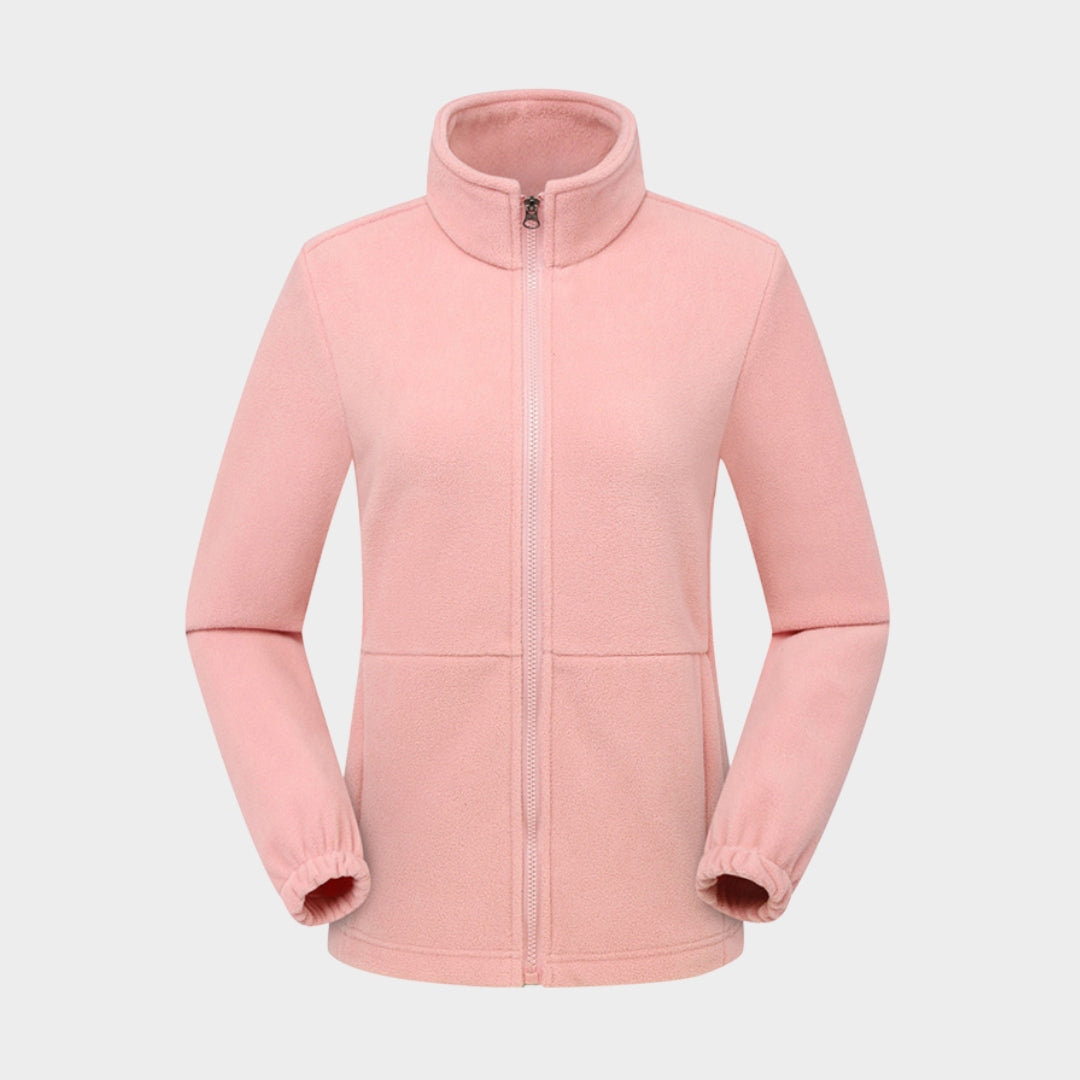 Lightweight Women’s Full-Zip Polar Fleece Jacket – Outdoor Recreation Coat, Multiple Colors