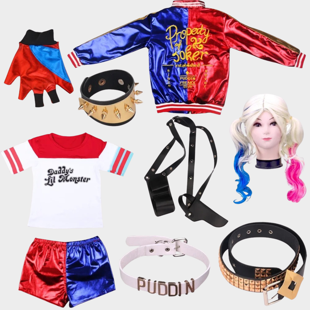Women Anime Cosplay Costume Set – Halloween Outfit with T-Shirt Jacket and Accessories – Multi-Piece Cosplay Options for Adults & Kids