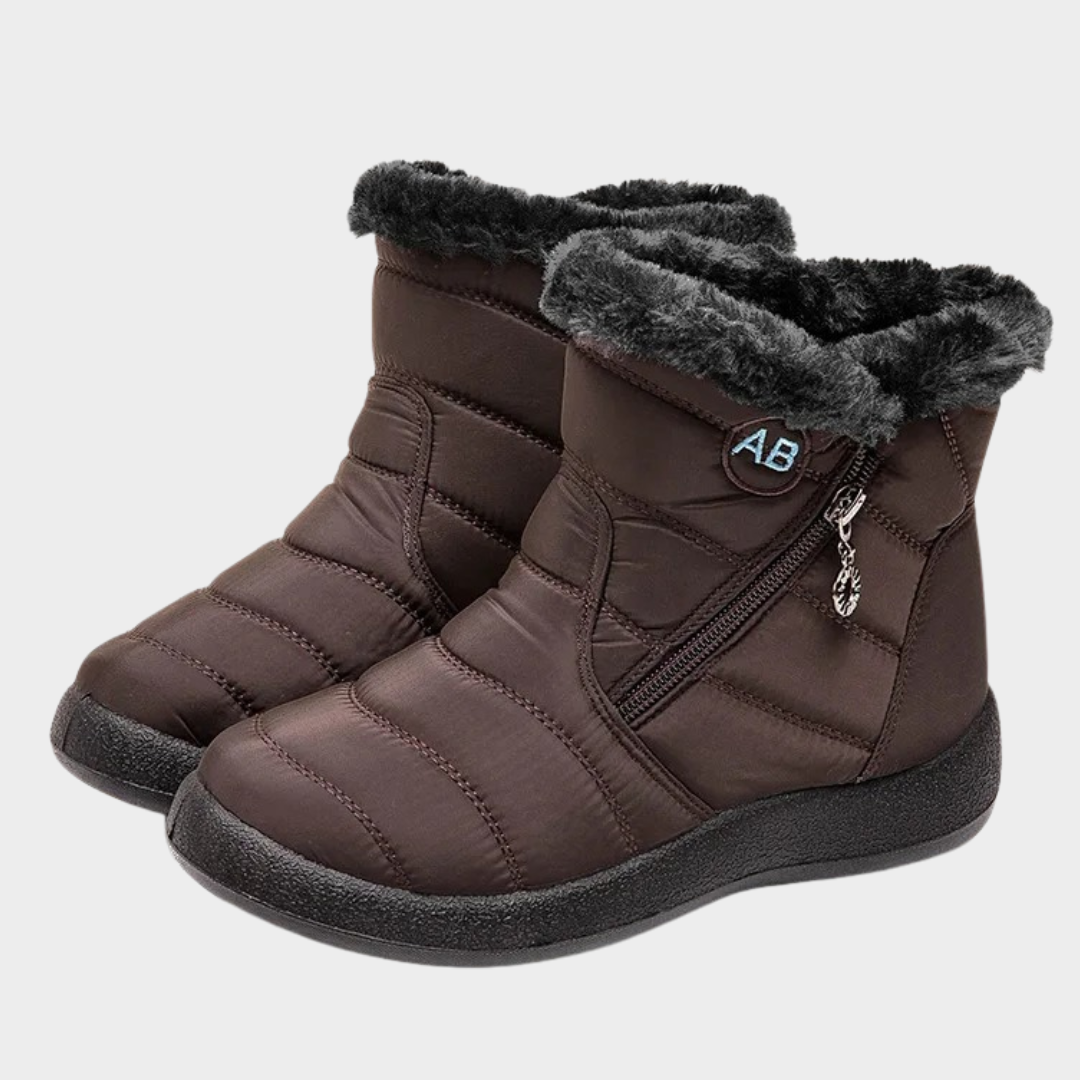 Women’s Snow Boots – Waterproof Winter Ankle Boots with Soft Fur Lining – Comfortable Zipper Design – Anti Slip Sole – Multiple Colours