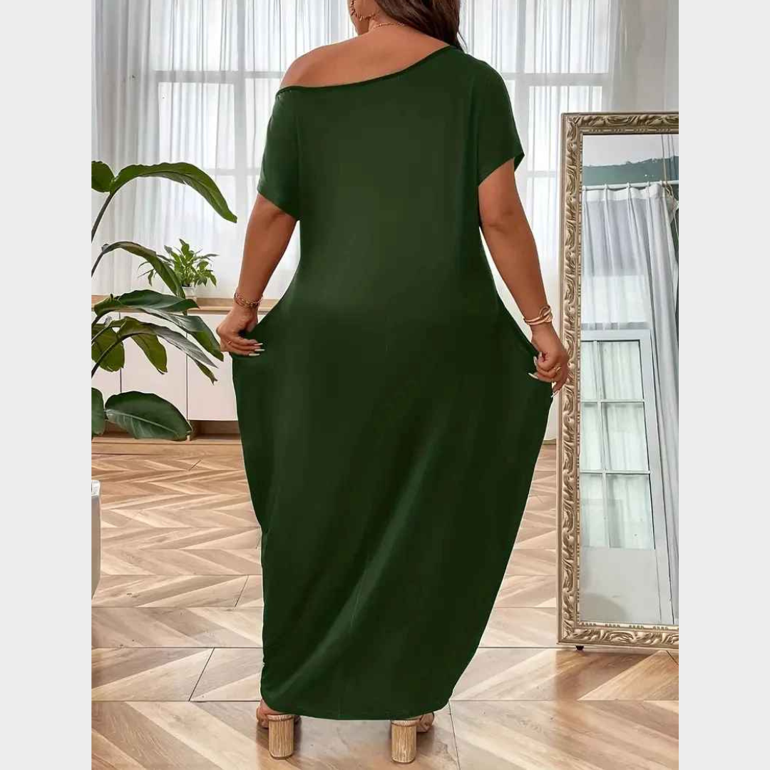 Women's Casual Dress – Hot Stamping European Style Relaxed Fit – Green