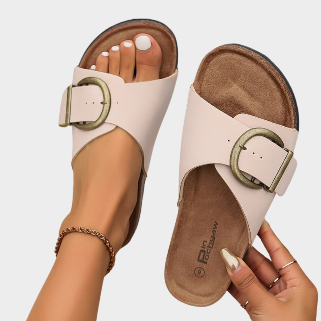 Women’s Flat Sandals – Open Toe Slippers – Lightweight Slip-On – Multiple Colours