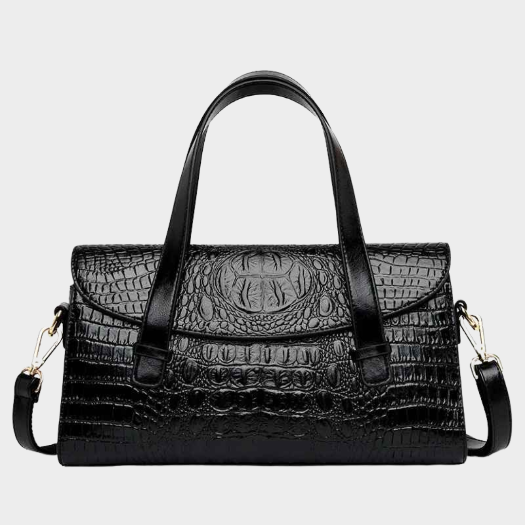 Women's Large Capacity Crossbody Bag – Vintage Alligator Pattern Shoulder and Handbag – Multiple Colours