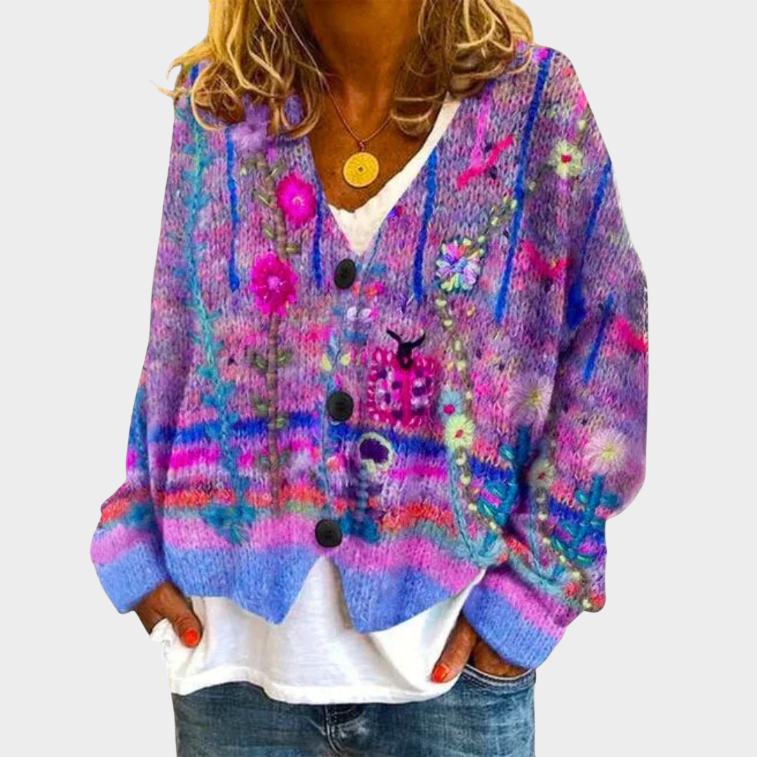 Women’s Warm Cardigan – Long Sleeve Knit Sweater with Relaxed Fit and Stylish Design – Multiple Colours
