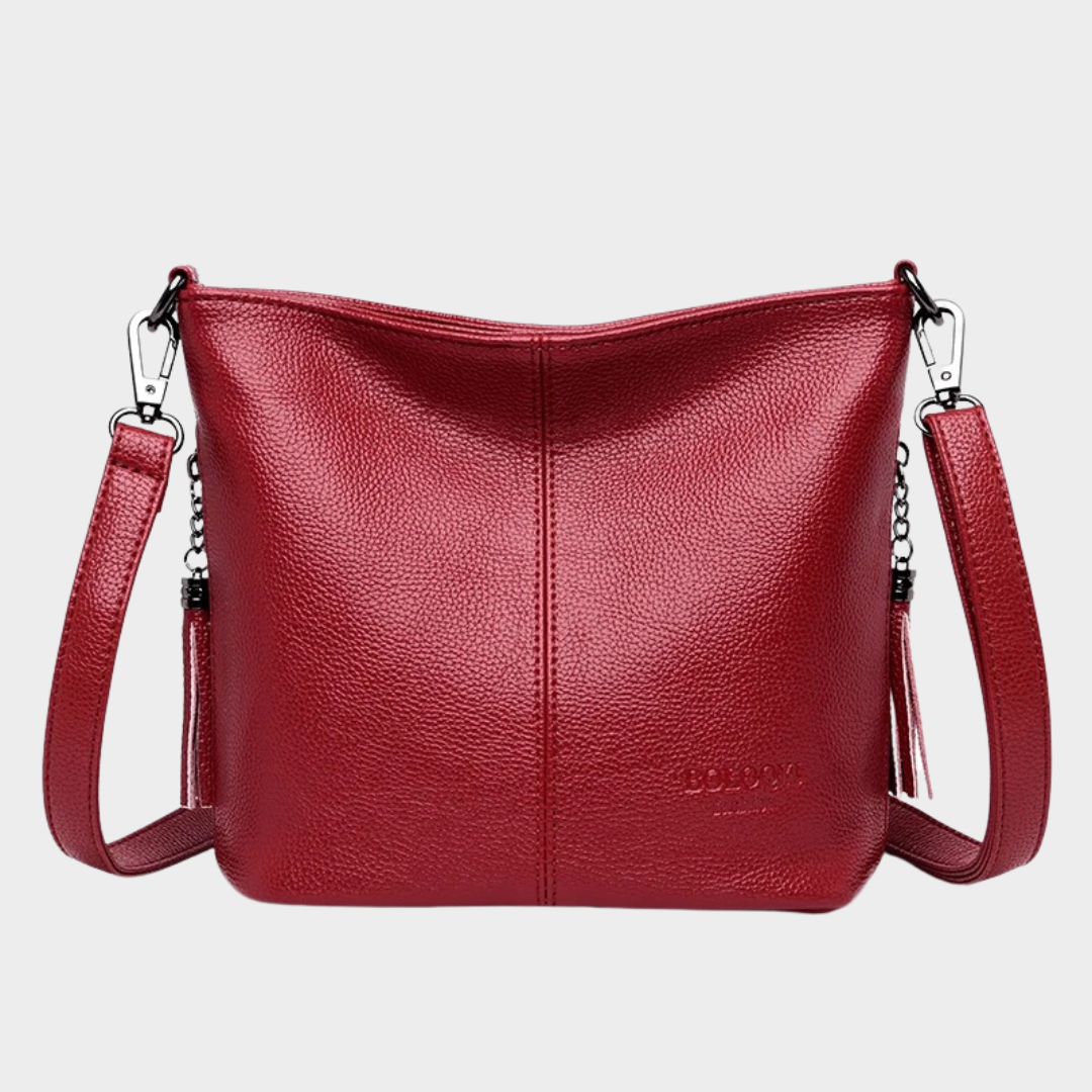 Women Shoulder Crossbody Bag – Genuine Tassels PU Leather Bucket Design – Multiple Colours