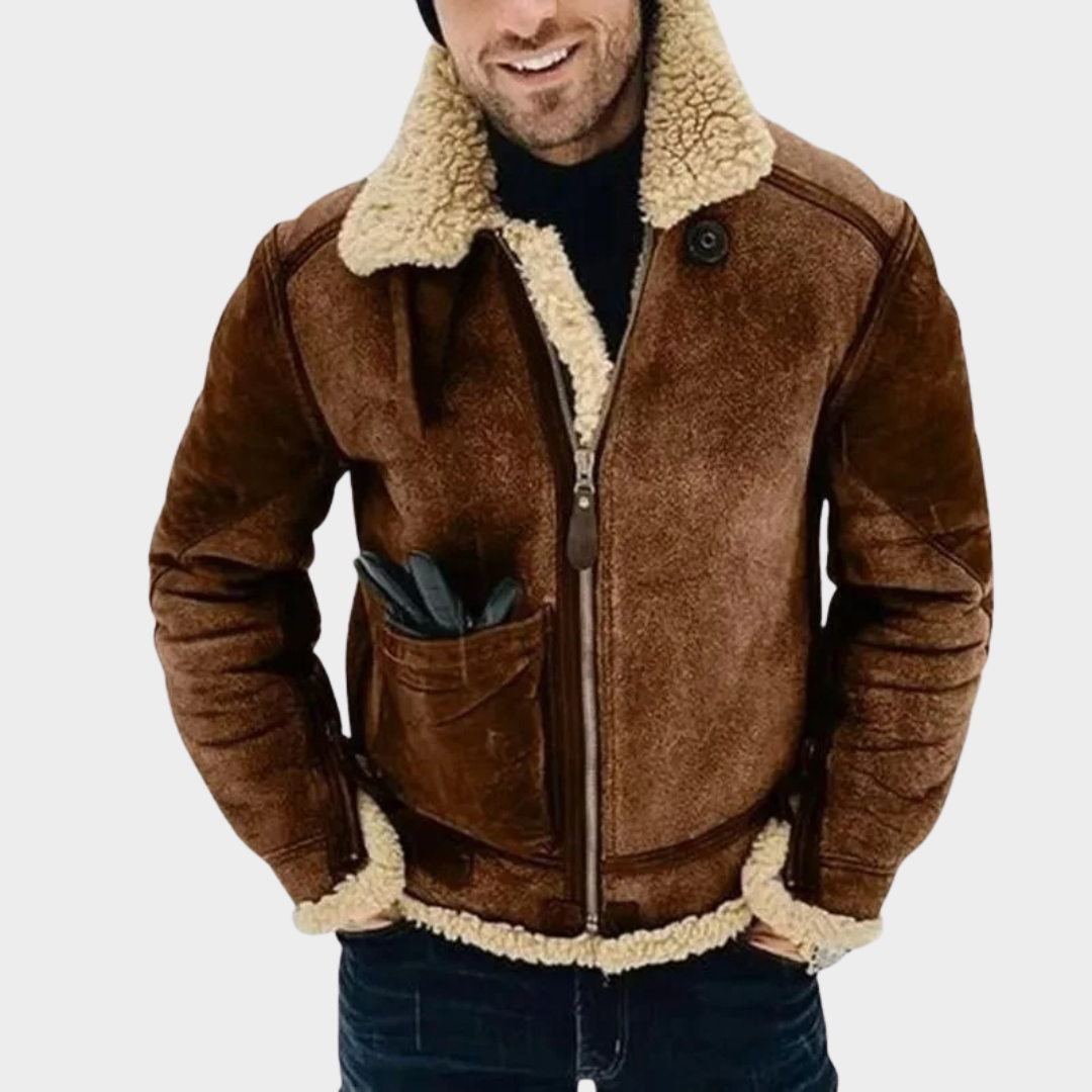 Men’s Warm Jacket – Regular Fit Long Sleeve Outerwear with Zipper Closure – Multiple Colours