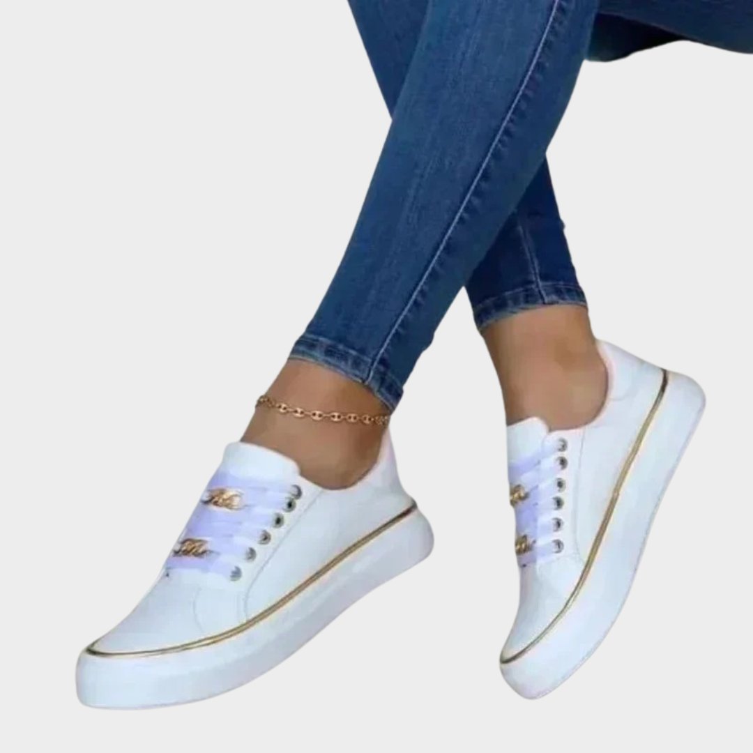 Women’s Platform Lace-Up Sneakers – Round Toe Walking Shoes – Comfortable Vulcanized Sole – Modern Street Style – Multiple Colours