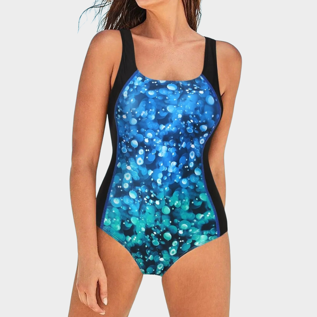 Women One Piece Swimsuit – Printed Bodysuit Swimwear – Vintage Fit – Soft Stretch Fabric – Comfortable Athletic Cut – Multiple Colours