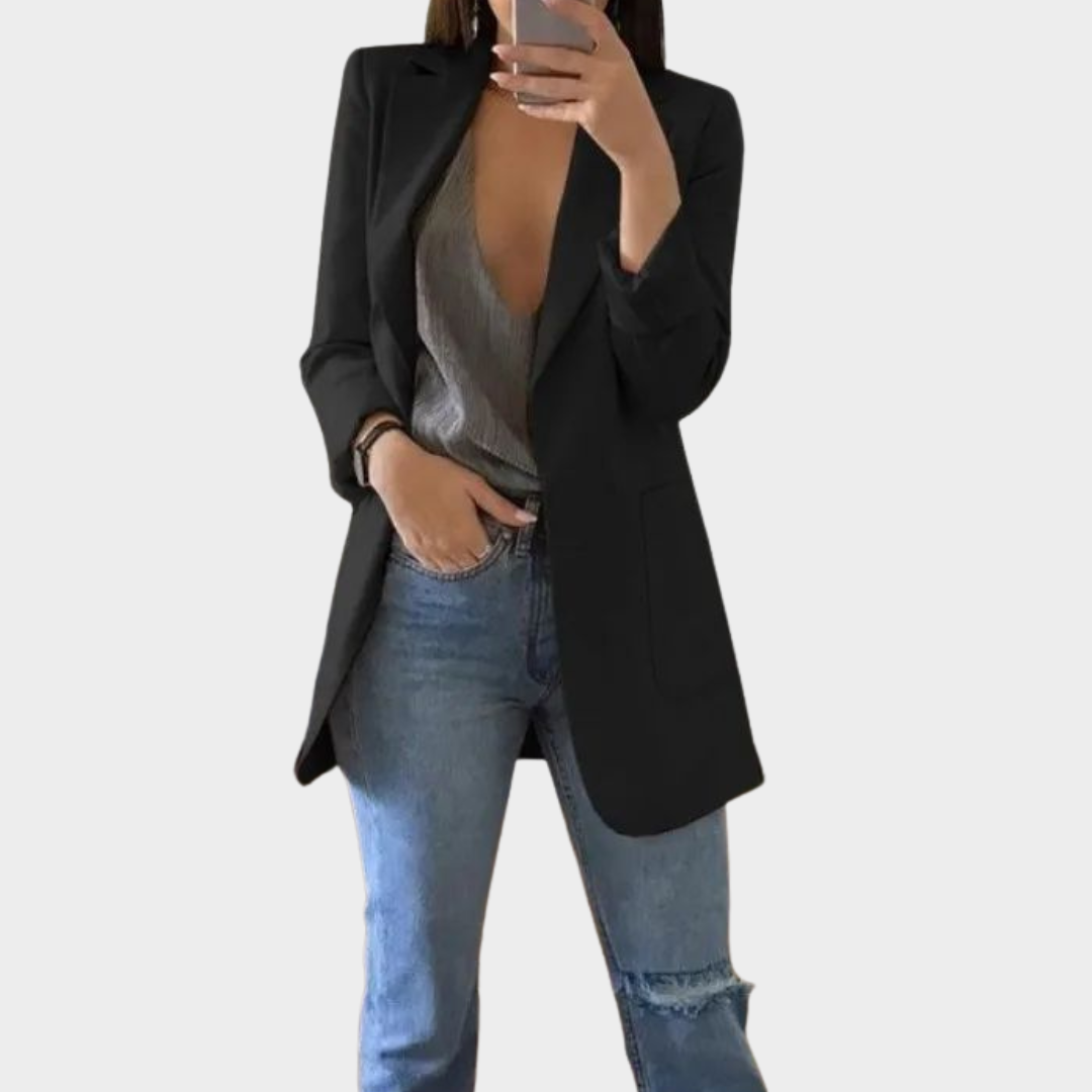 Women's Slim Fit Cardigan – Polo Neck – Elegant Casual Coat – Tailored Design – Multiple Colours