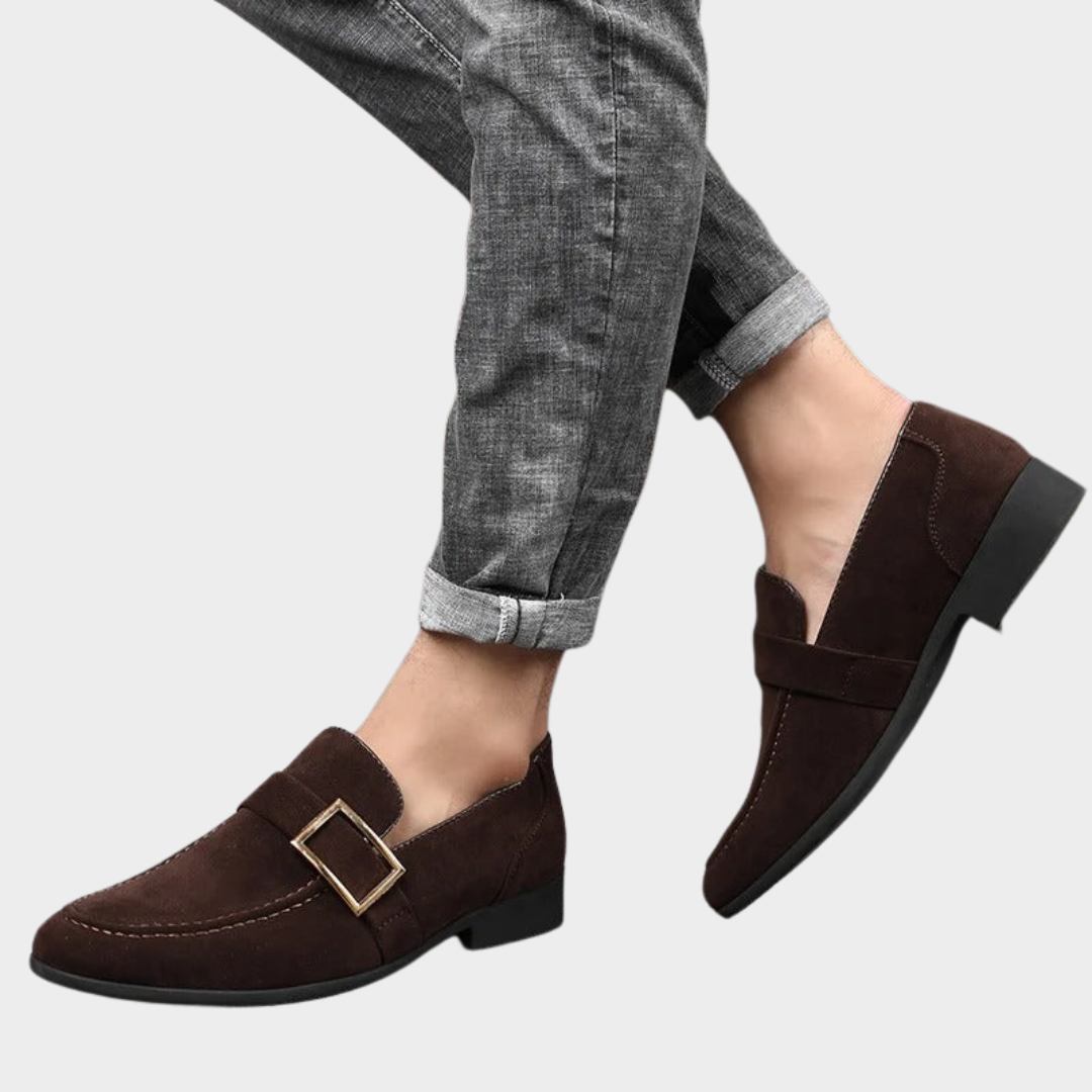 Men’s Leather Dress Shoes – Formal Loafers – Business & Wedding – Premium Suede – Multiple Colours