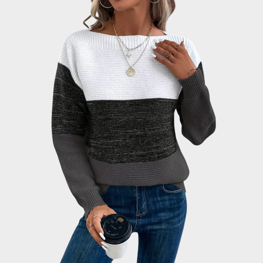 Women's Patchwork Knitted Sweater – Loose Fit – Soft & Warm – Thickened Casual Jumper – Stylish & Comfortable – Multiple Colours