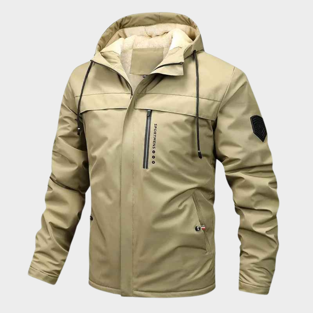 Men’s Hooded Cotton Jacket – Thickened Fleece Lined Casual Anti-Cold Work Coat – Multiple Colours