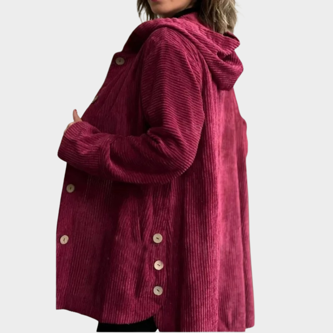 Women’s Casual Velvet Hooded Jacket – Loose Fit Long Sleeve Outerwear with Soft Fabric – Multiple Colours