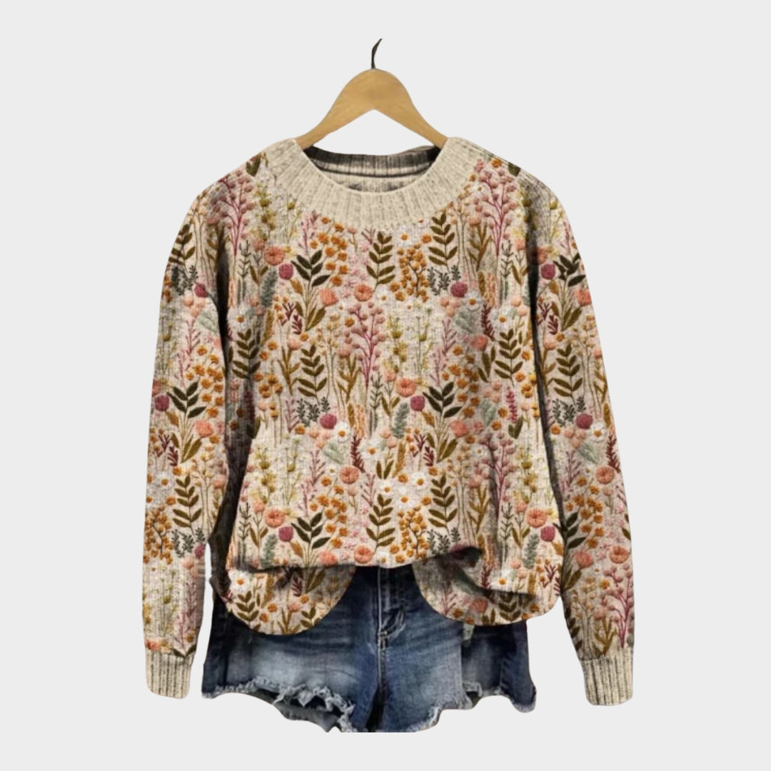 Women’s 3D Printed Sweater - Round Neck Casual Long Sleeve Top, Autumn Style