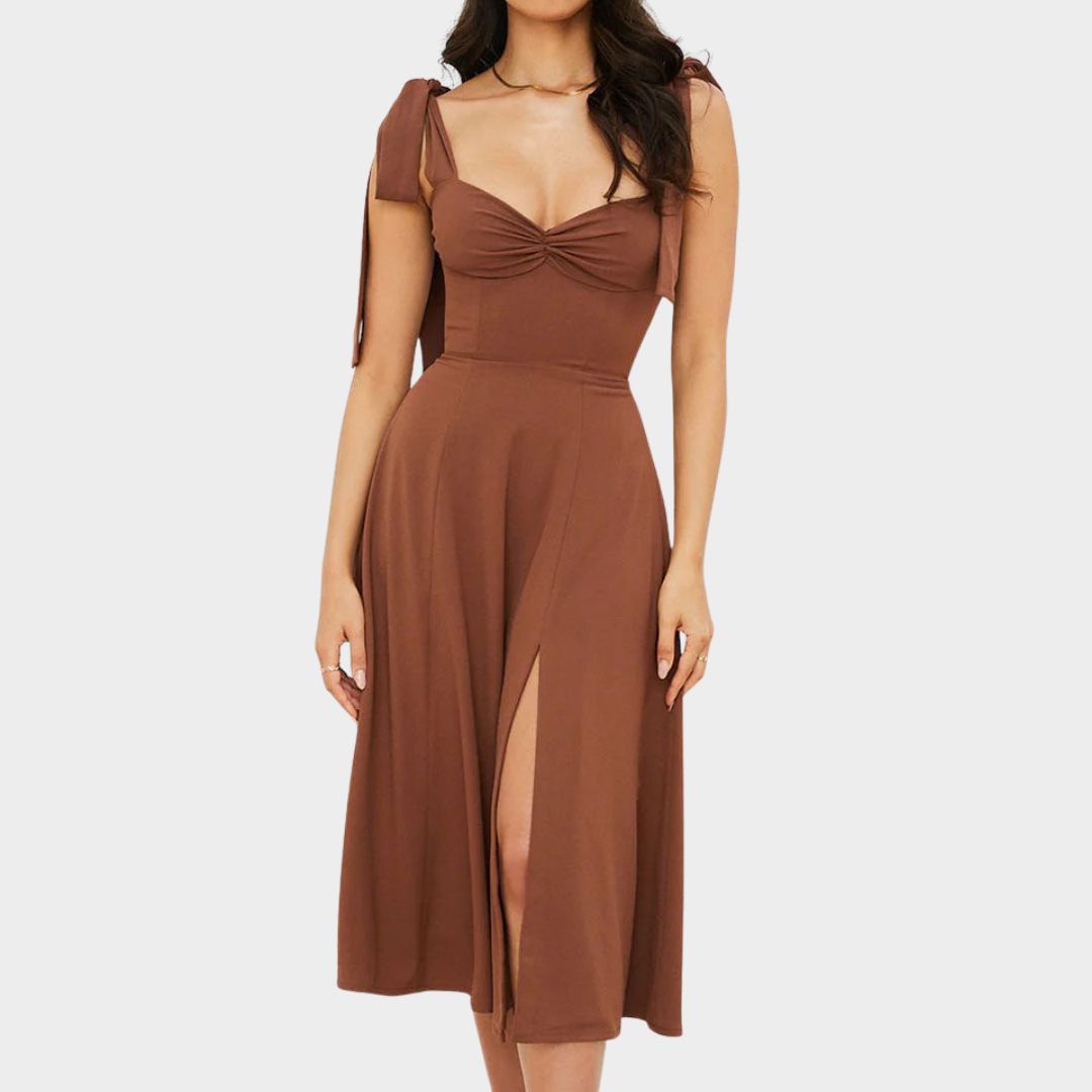 Women’s Long Chiffon Dress – Open Back – Relaxed Fit – Lightweight Flowing Skirt – Multiple Colours
