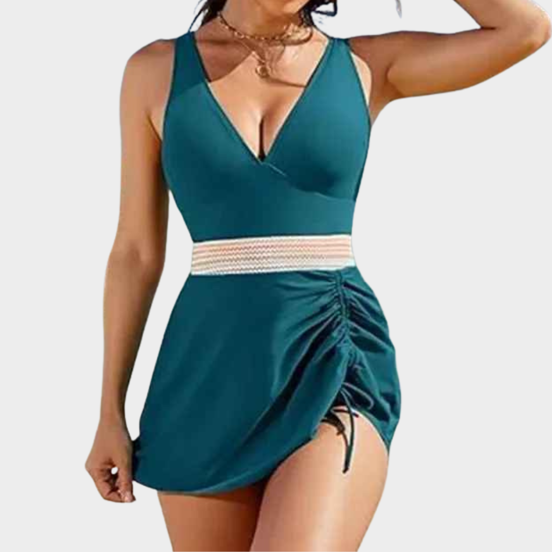 Women's One-Piece Swimwear – Skirt Style Conservative Fit Solid Colour – Multiple Colours