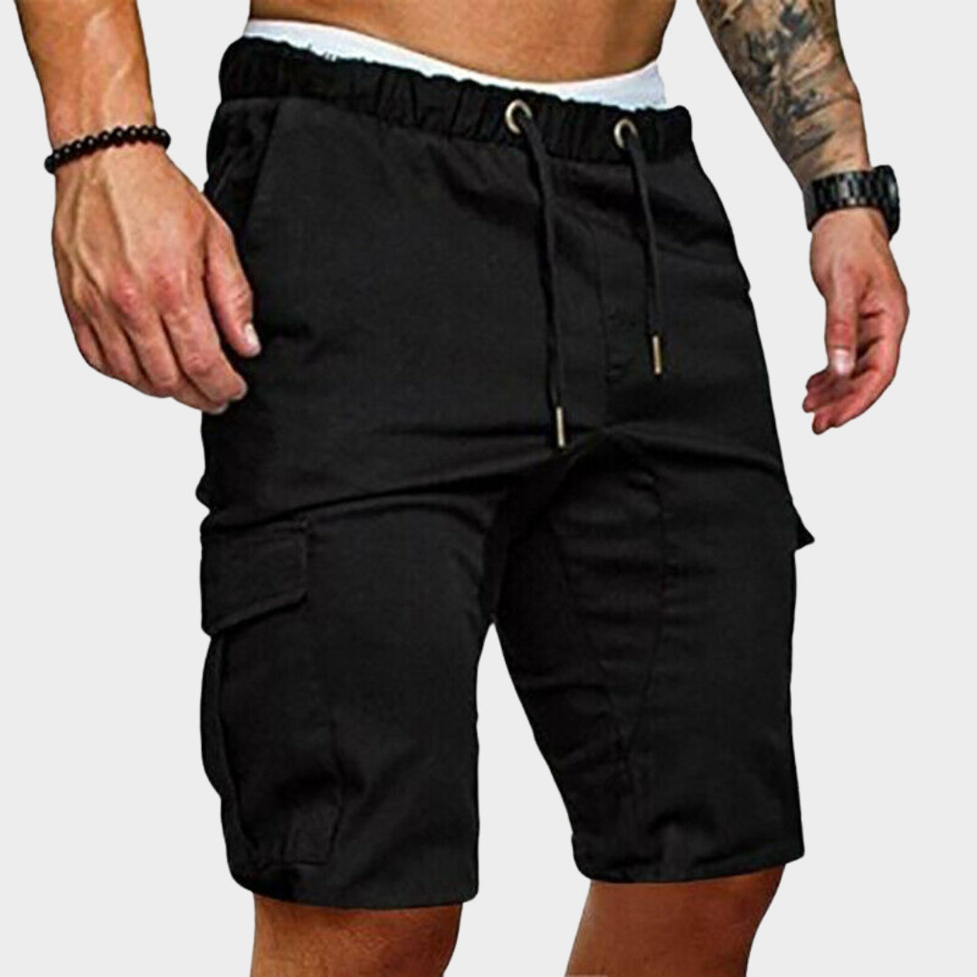 Men - Cargo Shorts - Stretch Fabric - Multiple Pockets - Adjustable Waist - Multiple Colours