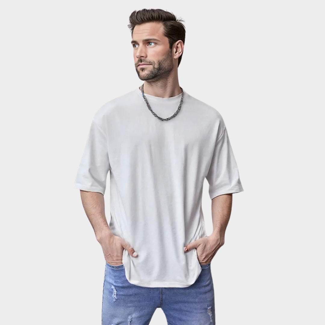 Men's Classic White T-Shirt - O-Neck - Short Sleeve - Breathable & Lightweight