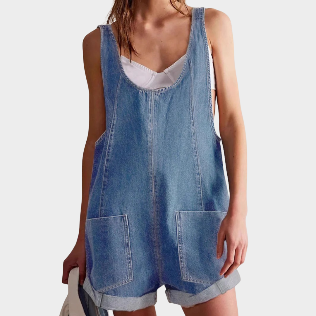 Women’s Casual Sleeveless Overall Romper – Relaxed Fit One-Piece with Modern Silhouette and Lightweight Comfort – Multiple Colours