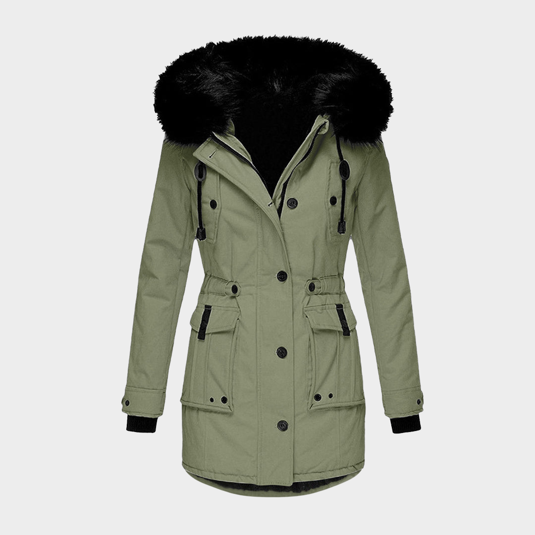 Women's Hooded Cotton Padded Jacket - Thick Warm Coat - Long Length - Multiple Colours