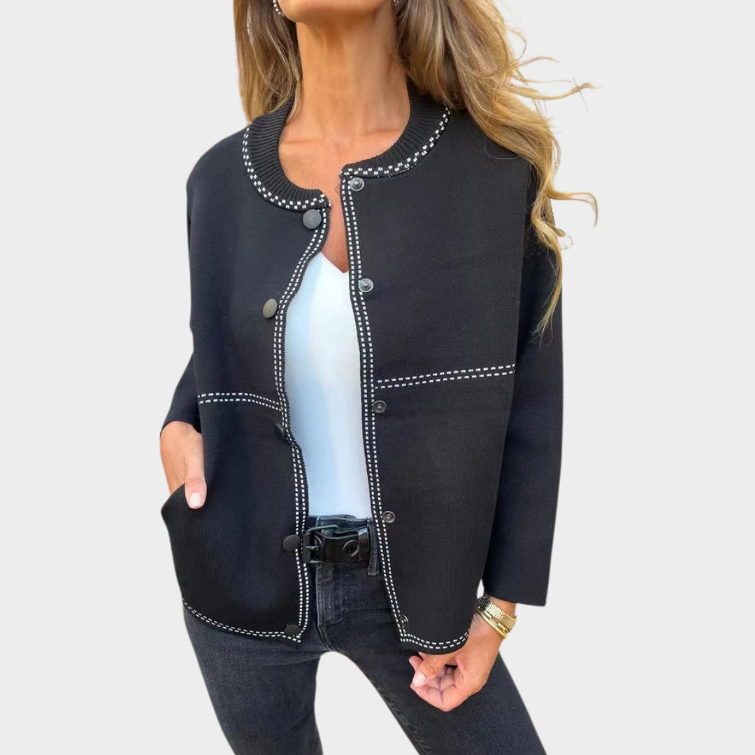 Women’s Relaxed Fit Sweater Jacket – Soft Knit Button-Front Cardigan – Long Sleeve with Pockets – Multiple Colours