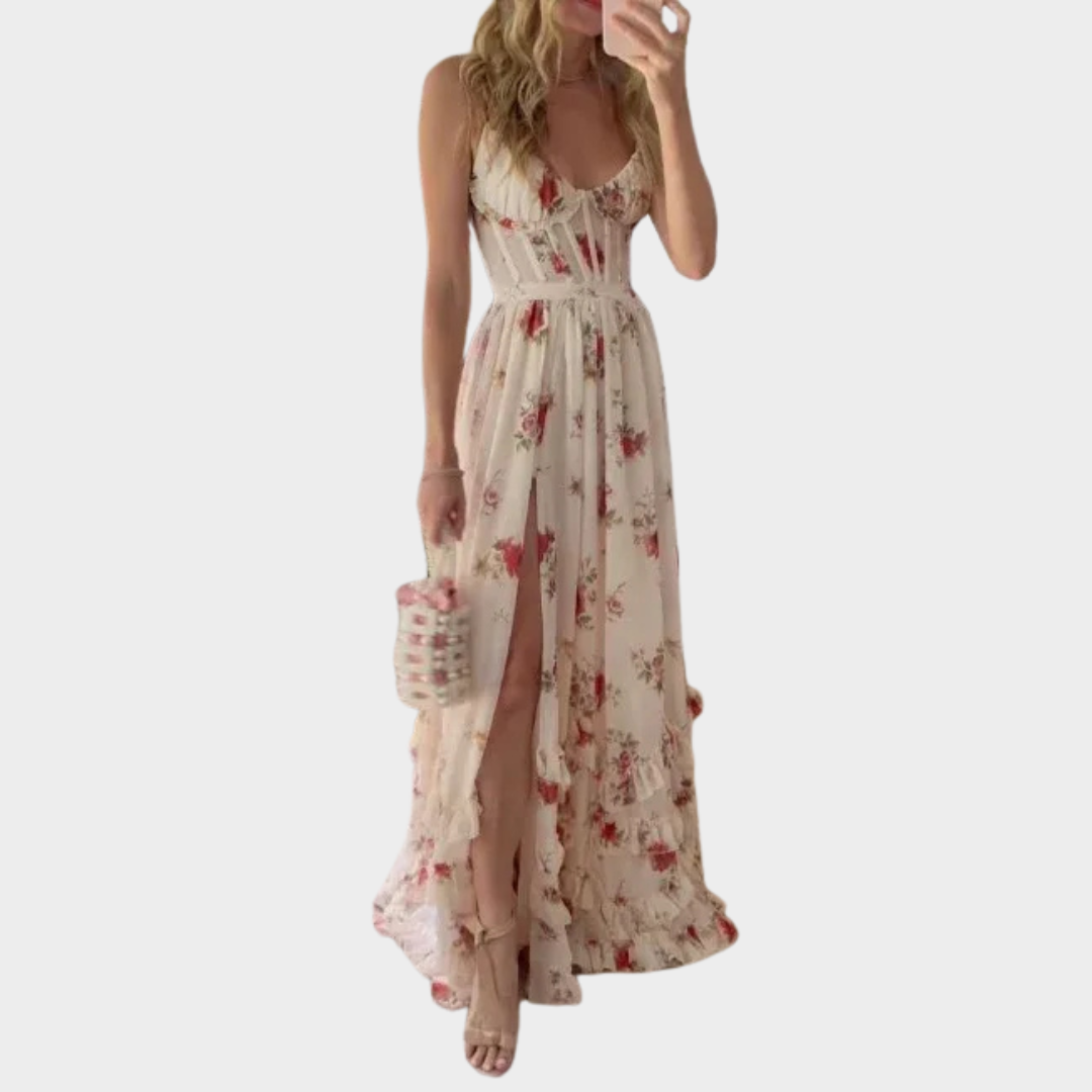 Women’s Strapless Chest Wrap Dress – Lightweight Fit and Flare Style – Printed Vacation Sundress with Soft Fabric – Multiple Colours