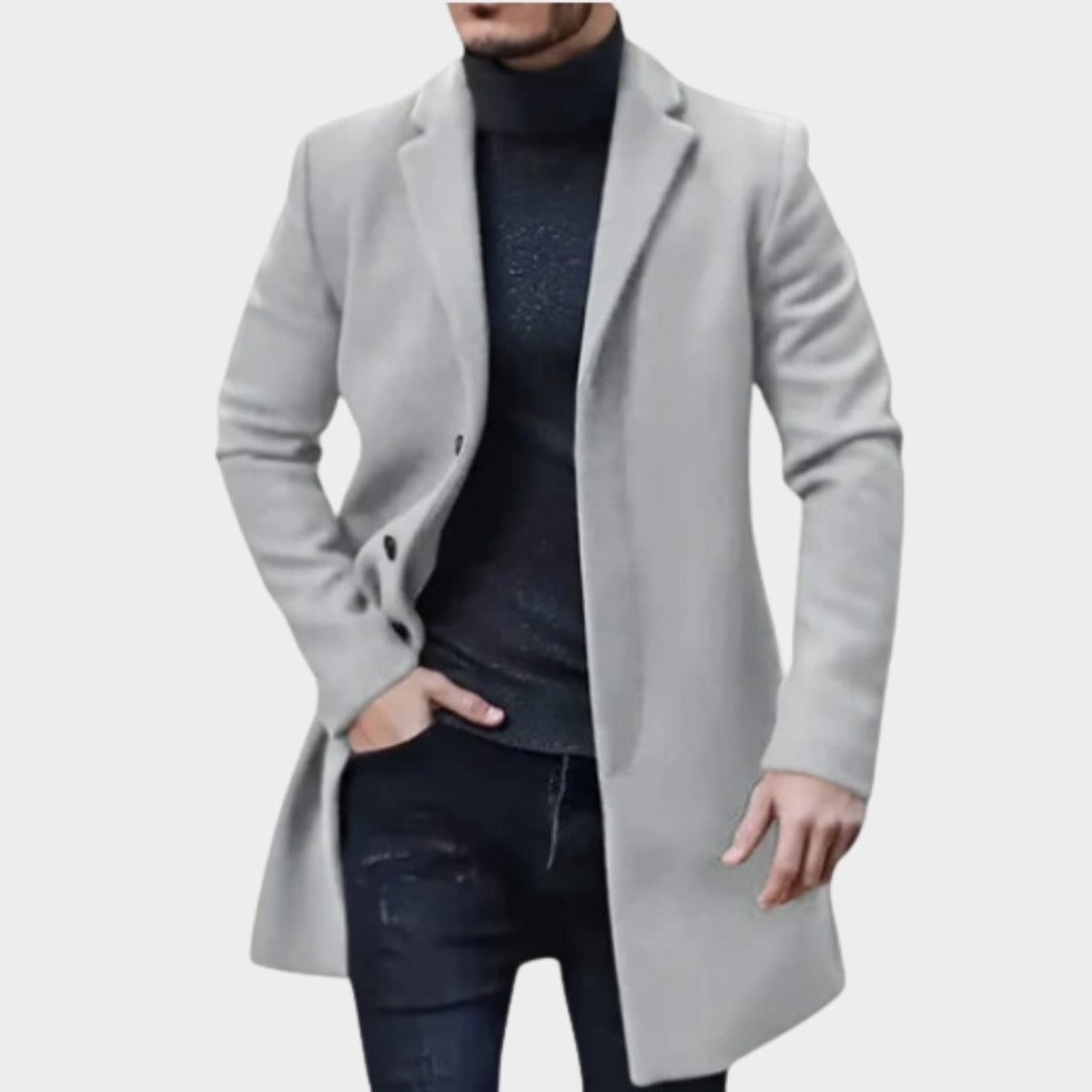 Men's Streetwear Jacket - Solid Color Lapel Wool Coat, Single Breasted Casual Outerwear, Black, Brown, and More