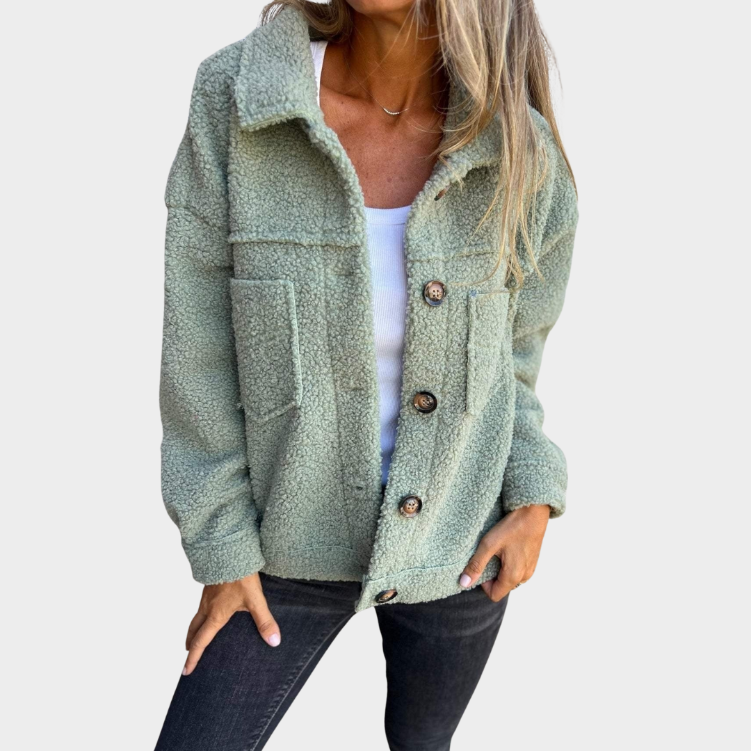 Women’s Cardigan – Single Row Button Knit Sweater – Long Sleeve Patch Pocket – Casual Fashionable Layering Piece – Multiple Colours